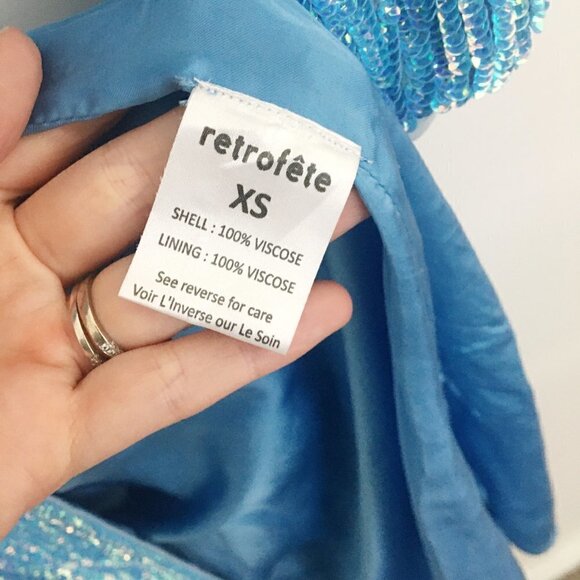 RETROFETE Audrey Sequin Robe Wrap Midi Dress - Picture 15 of 16